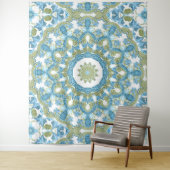 Dekoration in blau-grün, weiß wandteppich (Beispiel)