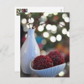 Dekoration in Weiß & Rot, Vase, Postkarte (Vorne/Hinten)