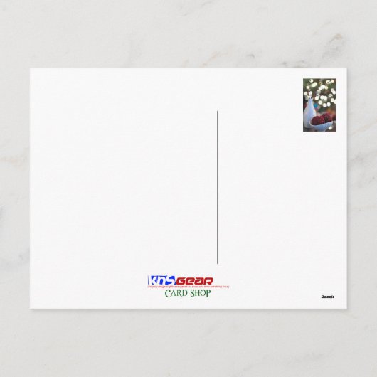 Dekoration in Weiß & Rot, Vase, Postkarte (Rückseite)