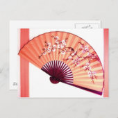 Dekoration japanischer Lüfter - Postkarte (Vorne/Hinten)