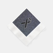 Dekoration mit Akzent-Dekoration aus schwarzem Ban Serviette (Ecke)