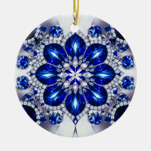 Dekoration mit blauweißem Farbdesign (Vorne)