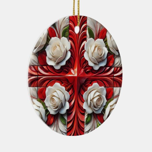 Dekoration mit englischer Rose Design (Rechts)