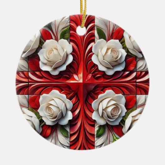 Dekoration mit englischer Rose Design (Vorne)