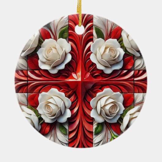 Dekoration mit englischer Rose Design (Hinten)