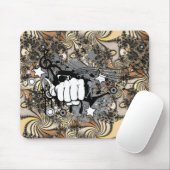 Dekoration mit Fraktal und Faust Mousepad (Mit Mouse)