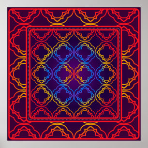 Dekoration mit geometrischer Dekoration. Sym