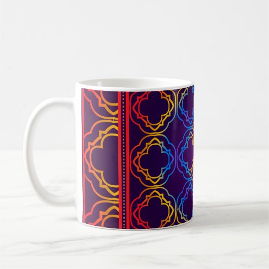 Dekoration mit geometrischer Dekoration. Sym Kaffeetasse (Links)
