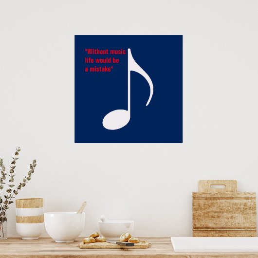 Dekoration mit Musiknote (Küche)