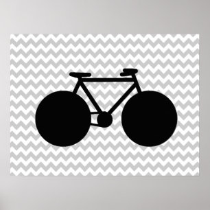 Dekoration mit schwarzem Fahrrad & Zickzack