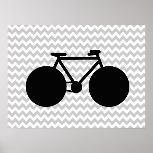 Dekoration mit schwarzem Fahrrad & Zickzack (Vorne)
