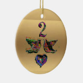 Dekoration mit zwei Schildkrötetauben (Rechts)