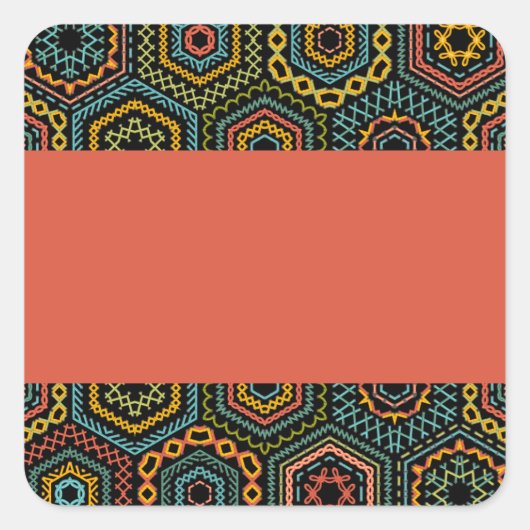 Dekoration Quadratischer Aufkleber (Vorderseite)