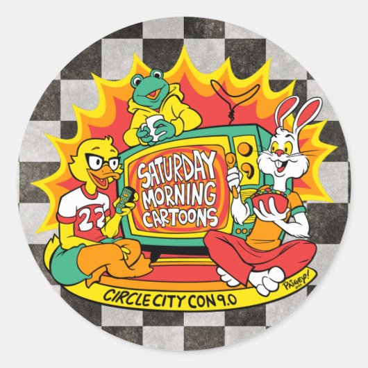 Dekoration Runder Aufkleber (Vorderseite)