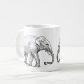 Dekoration Vintager Elefanten Kaffeetasse (Vorderseite Links)