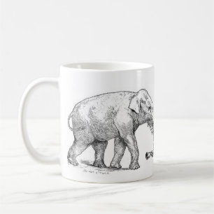 Dekoration Vintager Elefanten Kaffeetasse