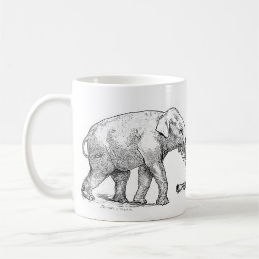 Dekoration Vintager Elefanten Kaffeetasse (Links)