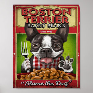 Dekoration von Boston Terrier Baked Boans | Kochge