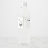 Dekoration von Brautpartys Wasserflaschenetikett (Rückseite)