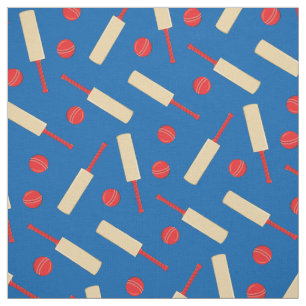 Dekoration von Cricket Sports Bats and Balls Boys Stoff