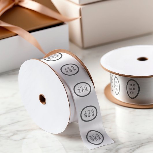 Dekoration von Firmenlogos - Geschenkartikel Satinband