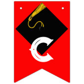 Dekoration von Glückwünschen der Red Graduation Pa Wimpelkette (Zweite Fahne)