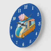 Dekoration von niedlichen Eis-LKW Große Wanduhr (Winkel)
