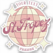 Dekoration von Saint Tropez Frankreich Aufkleber (Vorderseite)