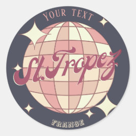 Dekoration von Saint Tropez Frankreich Runder Aufkleber