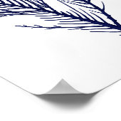 Dekoration von Sea Coral Navy Blue Beach Wall (Ecke)