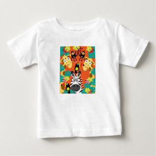 Dekoration von Tieren aus niedlichem Kinderzimmer Baby T-shirt