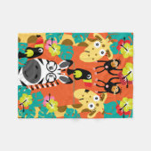 Dekoration von Tieren aus niedlichem Kinderzimmer Fleecedecke (Vorderseite (Horizontal))