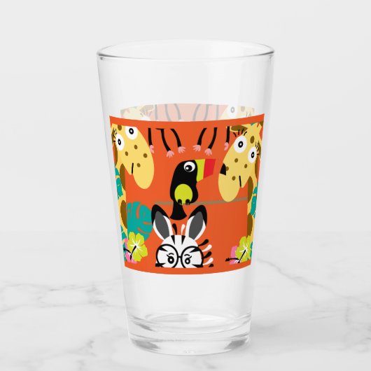 Dekoration von Tieren aus niedlichem Kinderzimmer Glas (Vorderseite)