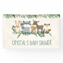 Dekoration von Waldtieren Grünpflanzen Kinderdusch