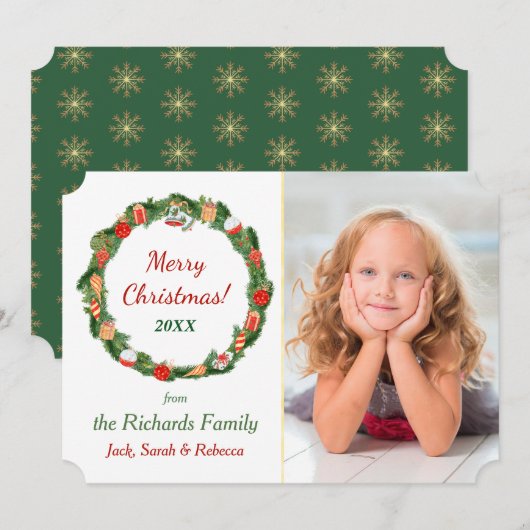 Dekoration Wreath Foto Template Weihnachten (Vorne/Hinten)