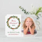 Dekoration Wreath Foto Template Weihnachten (Stehend Vorderseite)