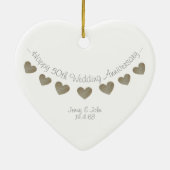 Dekoration zum 50. Hochzeitstag - goldene Herzen (Hinten)