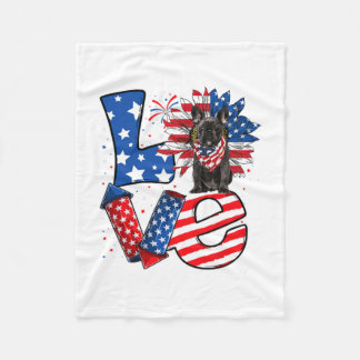 Dekoration zum Juli, patriotische Liebe Französisc Fleecedecke