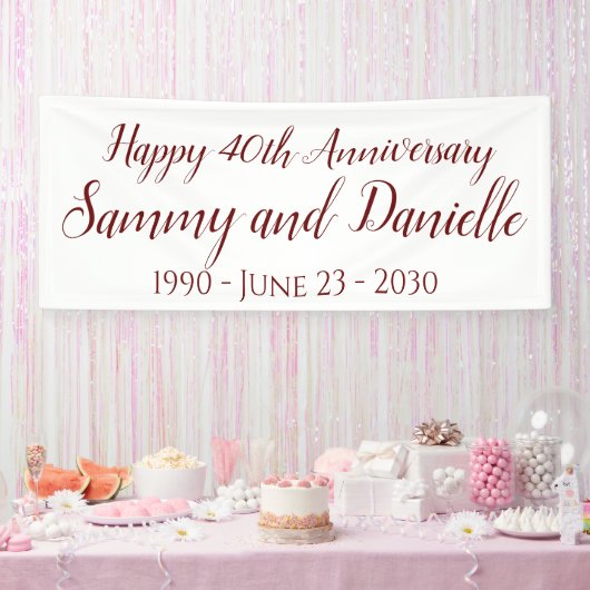 Dekoration zum Party des 40. Jubiläums Banner (Party)