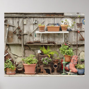 Dekorationen auf Holzzaun, Katalina,