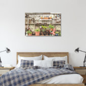 Dekorationen auf Holzzaun, Katalina, Leinwanddruck (Insitu (Schlafzimmer))