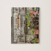 Dekorationen auf Holzzaun, Puzzle (Vertikal)