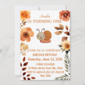 Dekorationen der personalisierten Wildblume 1. Geb Einladung (Vorderseite)