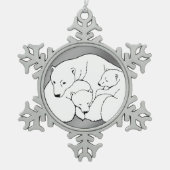 Dekorationen der Polar Bear Ornament Holiday Bären (Vorderseite)
