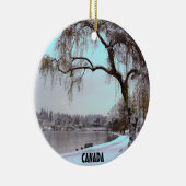 Dekorationen der Schneebäume von Vancouver Canada Keramikornament (Rechts)