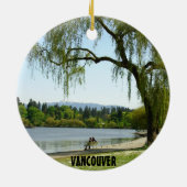 Dekorationen der Schneebäume von Vancouver Canada Keramikornament (Hinten)