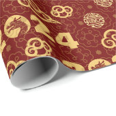 Dekorationen des orientalischen chinesischen Drach Geschenkpapier (Rolleneckpunkt)