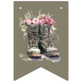 Dekorationen für das Brautparty von militärischen Wimpelkette (Erste Fahne)