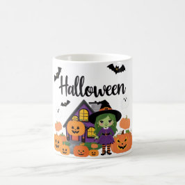 Dekorationen für festliche Stürze: Pumpkins & Hexe Kaffeetasse