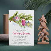 Dekorationen für Wasserfarben | Weihnachtsessen Einladung